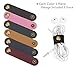 Cord Organizer, Earbud Holder, Leather Cord Organizer, Headphone Ties, Leather Cord Wrap, Cord Keeper, Cord Organizer Leather, 6 Pack Genuine Leather Handmade Cord Organizer