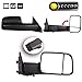 ECCPP Towing Mirrors Fit 02-08 For Dodge For Ram 1500 03-09 For Dodge For Ram 2500 3500 Pickup Truck Power Heated (2009-2015 for Dodge/Ram Black - Power Adjusted)