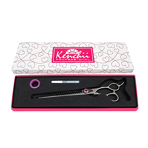 Kenchii Dog Grooming Scissors | 22 Tooth Blender Dog Grooming Shears | Thinning Shears For All Dog Breeds | Pet Hair…