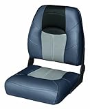 Wise 8WD1461-860 Blast-Off Tour Series Folding High Back Boat Seat (Charcoal/Grey/Black)