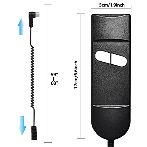 CUGLB Lift Chair Remote Replacement, 5 Pin 2 Button 90 Degree Power