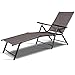Tangkula Patio Lounge Chair Chaise, Adjustable Backrest Ergonomic Shape with Durable Handwoven Rattan Steel Frame Garden Lawn Pool Recliner Outdoor Furniture Wicker Lounger