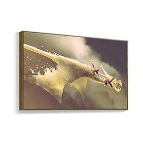 Framed Canvas Wall Art for Living Room, Bedroom Fantasy Idea Paintings Canvas Prints for Home Decoration Ready to Hanging - 16x24 inches
