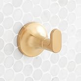 Signature Hardware 951356 Lentz Single Robe Hook - Brushed Gold
