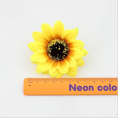 SallyFashion Artificial Flowers Heads/Gerbera Daisy Flowers Heads/Silk Sunflowers Sun Flower Heads for DIY Wedding Party (2.8\