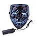 ULIN Halloween Mask LED Light up Purge Mask for Festival Cosplay Halloween Costume Led Cosplay Mask (Blue)