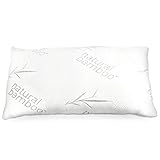 Zen Bamboo Shredded Memory Foam Pillow - Premium CertiPUR-US Memory Foam Pillow with Adjustable Loft and Washable Bamboo Cover - Queen