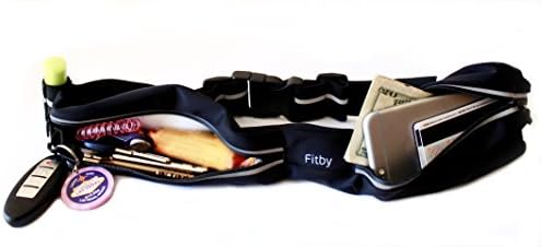 Running Belt - Fanny Pack for Man &amp; Women - iPhone 6 Plus, 7, 7 Plus Holder for Runners - Waist Bag for Hands Free Workout - 360° Reflective Waterproof Waist Pack - 2 Zipper Pockets Fitness Pouch