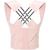 VOKOKOYA Posture Corrector for Women and Men,Adjustable Shoulder Straightener,Back Support Brace,Upper Spine scoliosis, hunchback Pink X-Large