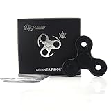 Tri Fidget Hand Spinner Toy Time Killer Perfect Focus Toy For Kids&Adults Relieves ADHD Anxiety With Premium Hybird Ceramic Bearing And Gift Box Packaging (Black)