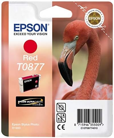 Epson Original T0877 UltraChrome Hi-Gloss2 Red Ink Cartridge, Genuine, 1 - Image 3
