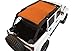 SPIDERWEBSHADE Original JK 4-Door FULL Sunshade Top (2007-2017) Compatible with Jeep Wrangler JKU Rubicon Sahara Sport all trims - Airbag Safe - USA MADE - 10 year Warranty (Orange)