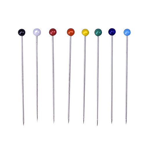 image for Outus 250 Pieces Glass Head Pins Boxed for Dressmaker (Multicolor)