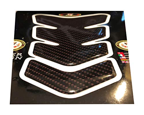 OTOLIMAN 3D Motorcycle Motorbike Racing Fuel/Oil/Gas Tank Decals Vinyl and Gel Sticker Pad Gas Cap Carbon Fiber Tank Pad Protector for Honda Suzuki Kawasaki Yamaha TNKP019