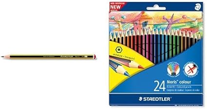 Staedtler - 12 lapiceros HB + 24 lápices de colores: Amazon.es: Oficina y papelería