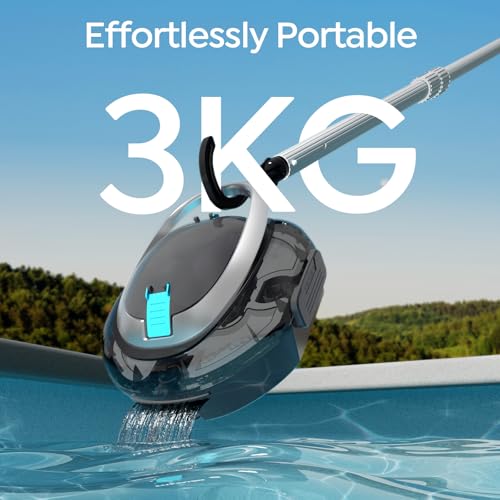 Cordless Robotic Pool Cleaner S2 with 90-Min Runtime, Slate Gray | Dual-Layer Filtration, Powerful Motors, Pool Vacuum for Above-Ground, Efficient Debris Removal, Auto-Parking Design, IPX8