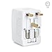 Yubi Power Premium All In One Travel Adapter with Universal Outlet and 2 USB 2.0 Ports - Built In Surge Protector and Neon Light Indicator - Foldable Prongs for Type A, C, G, and I Outlets