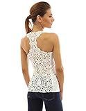 PattyBoutik Women's Crochet Lace Racerback Tank Top