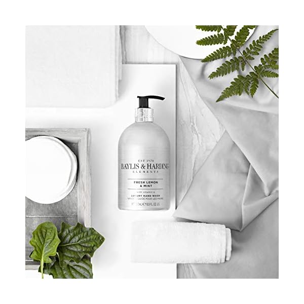 Baylis-and-Harding-Elements-Lemon-and-Mint-500ml-Hand-Wash-Pack-of-3 Baylis & Harding Elements Lemon & Mint Luxury Hand Wash 500ml, Pack of 3 - Vegan Friendly