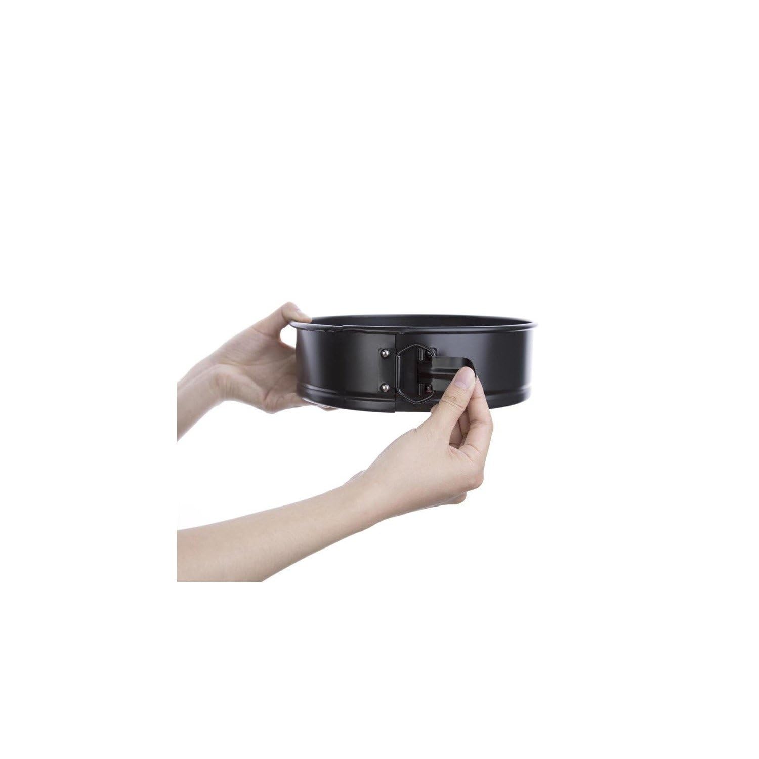 Vogue Non-Stick Spring Form Cake Tin 21 cm, Black, Size: 70(H) x 210(Dia)mm, Non-Stick Coating, Carbon Steel, Professional & Home Bakeware, GD017