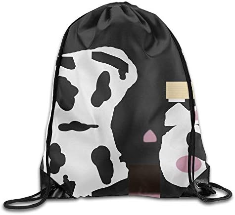 FAFANIQ Cartoon Cow Model Drawstring Bag For Traveling Or Shopping Casual Daypacks School Bags