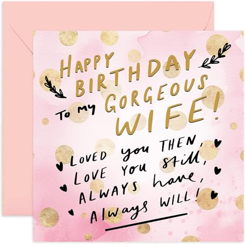 Cute Happy Birthday Card for Wife - Gorgeous Wife Birthday Gift for Her - Heartfelt Sentimental Love Birthday Card for Wife - Always Love You Card for Her | Blank Inside at Amazon