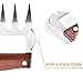JEANTRIX Meat Claws,Meat Shredder Claws, Stainless Steel BBQ Meat Claws for Shredding Meat with Wood Heat Resistant Handle (Gules)