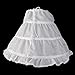 WINOMO Girls' Skirt Petticoat Half Slip Flower Girl Crinoline Skirt,White,Universal