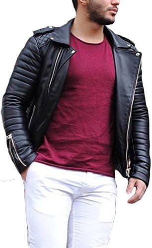 New Genuine Lambskin Leather Designer Jacket Motorcycle Biker Men's S M L XL T1000 S
