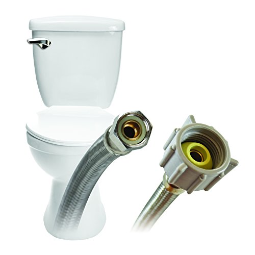 Fluidmaster B1T06 Toilet Connector, Braided Stainless Steel 3/8