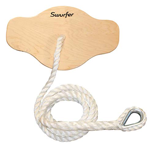 Swurfer Swift - Maple Wood Disc Swing for Kids Ages 4 and Up, Holds up to 150 Pounds - Includes 18