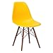 Poly and Bark Vortex Side Chair Walnut Legs, Yellow