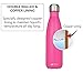 17 oz Stainless Steel Copper Water Bottles Double Wall Vacuum Insulated Leak Proof Keeps Drinks Hot and Cold for Outdoor Sports Camping Hiking Cycling (2 Pack)