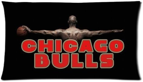 Basketball Chicago Bulls Fonts Custom King Size Bed Pillowcase DIY Pillowslips Roomy in Size 20 x 36 Inch