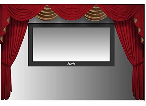 Saaria Hdcwv1 Curtain Home Movie Theater Screen Hall Events Shows Party Stage Fashion Velvet Decorative Drapes 15 Ft W X 8 Ft H Buy Online In Moldova At Moldova Desertcart Com Productid