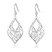Highly Polished Sterling Silver Filigree Design Dangle Earrings