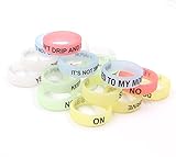 Glow in the Dark Vape Band Rings - Vape Rings Silicone Anti Slip Band - for RBA RDA Tank Mechanical Mods - Diameter 22mm(10pcs)