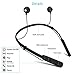 Stoon Bluetooth Headphones, Bluetooth V4.1 Wireless Neckband Headset Magnetic Lightweight Earbuds Sweatproof Sports Stereo Earphones with Mic(Noise Cancelling, Foldable, 7.5 Hours Playtime) (Black)