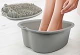 ZENVY Foot Bath Tub and Silicone Foot Scrubber