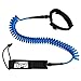 BPS 'Storm' Premium Standup Paddle Coiled Leash - 10 ft Surfboard Leash with Triple Rail Savers and Double Stainless Steel Swivels (Dark Blue)