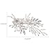 SWEETV Pearl Wedding Hair Clip Comb Barrette Flower Crystal Bridal Hair Accessories Silver Headpieces for Women Wedding