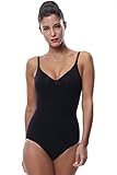 Franato Women's Shapewear Waist Shaper Leotard Tummy Slimmer Bodysuits Large Black