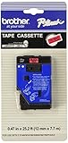 Brother 1/2 Inch x 25 Feet Black on Red for P-Touch (TC5001)