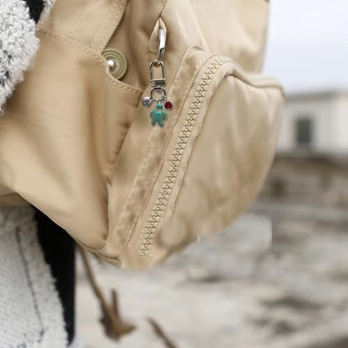 katior Travel Turtle Keychain, Cute Turtle Keyring, Kawaii Anime Keychain for Birthday Christmas Gifts Valentines\'s Day Gifts (E)