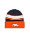 New Era NFL Denver Broncos Rib Start Cuff Beanie, One Size, Orange