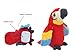QDD Talking Parrot Toy Cute Mimicry Repeat What You Say Stuffed Animal Electronic Toy Interactive Animated Bird for Children Gift