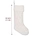 LimBridge Christmas Stockings, 2 Pack 20 inches Large Size Cable Knit Knitted Xmas Rustic Personalized Stocking Decorations for Family Holiday Season Decor, White or Red