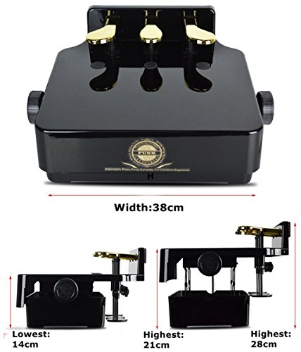 Soarun Adjustable Piano Pedal Extender Bench (Black)