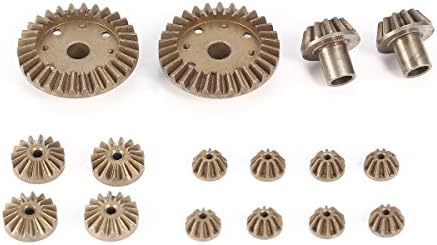 Gugutogo 12 24 30T Diff.Main Metal Gear Repair Parts for WLtoys 12428 12423 1/12 RC Car,Gray Gold