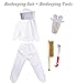 Beekeeping Supplies Suit, Bee Keeper Jacket Veil Suit & Gloves and Bee Hive Brush for Men and Women